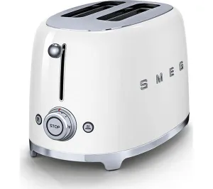 SMEG TSF01WHUK 50s Retro Style 2 Slice Toaster White