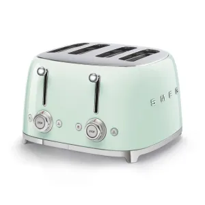 SMEG TSF03PGUK Four Slice Toaster in Pastel Green